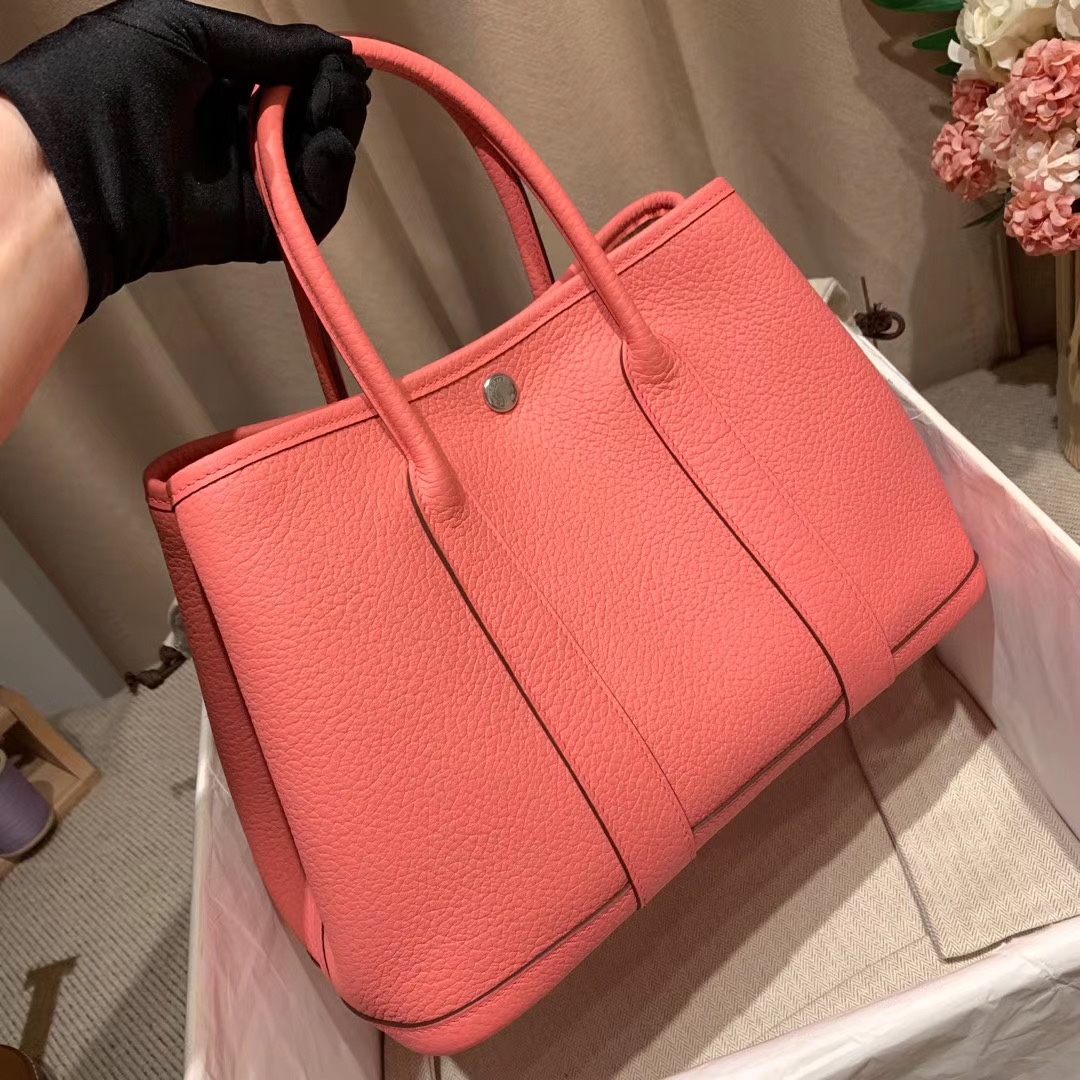 에르메스 가든파티30 로즈핑크 은장 바쉬 컨트리